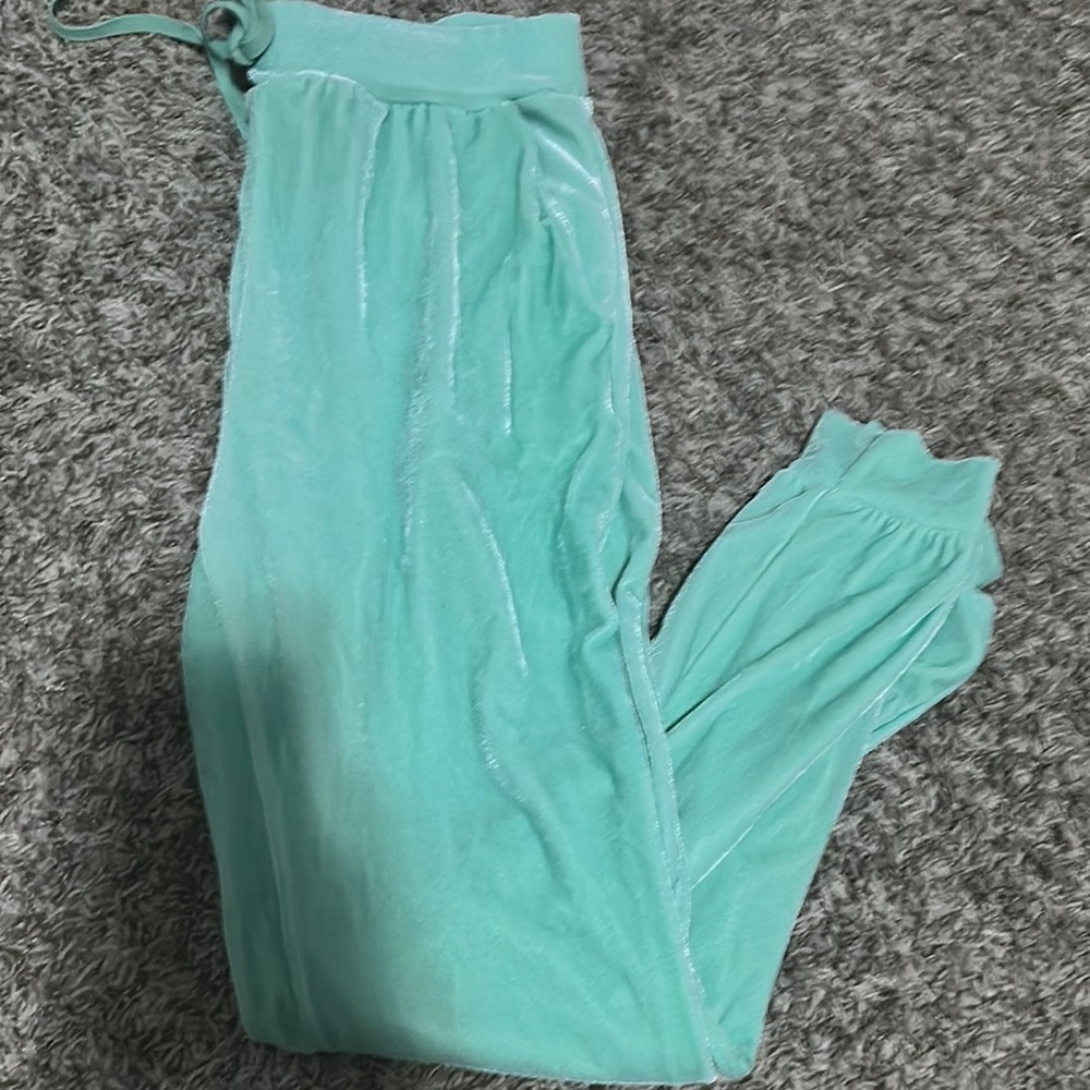 Mint Green Velour Joggers